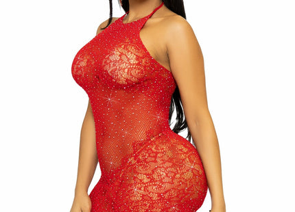 Leg Avenue - Mini Vestido Con Pedrería Talla Única - Rojo