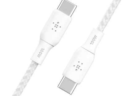 Cable 100w Usb-C To Usb-C Braided 2m Blanco