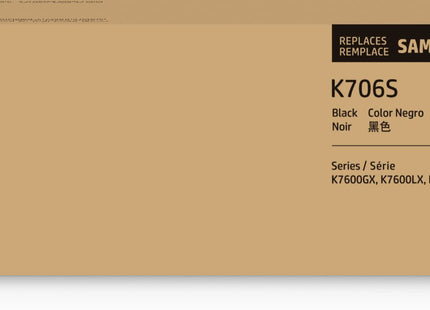 EAN 0191628526857 - Samsung MLT-K706S Black Original Toner Cartridge cartucho de tóner 1 pieza(s) imagen 1