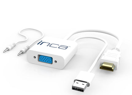 Inca Ivth-01 Adaptador Convertidor Vga A Hdmi Usb Audio Macho-Hembra Hdmi