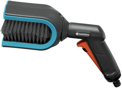Gardena Cepillo Para Persianas Cleansystem, Cepillo De Lavado Gris/Turquesa, Cabezal Giratorio 90° Por Ambos Lados 18850-20