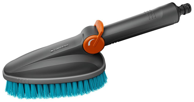 Gardena Cepillo De Mano Cleansystem M Duro Gris/Turquesa, Banda De Plástico Suave En Todo El Perímetro 18846-20
