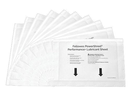 Fellowes Hojas Lubricantes Para Destructora Pack De 10