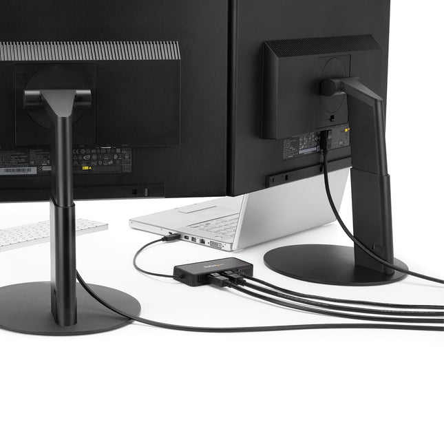 Startech.Com Mini Dock Usb A Displayport Doble Con Lan Gbe - 4k Doble De 60hz