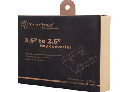 Silverstone Sst-Sdp08b Panel Bahía Disco Duro 8,89 Cm (3.5") Negro, Níquel