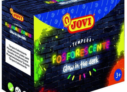 Estuche De Temperas Jovi Fosforescente Glow In The Dark 504 4 Unidades Capacidad 55ml