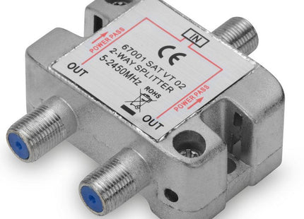 Ednet 84675 Cable Divisor Y Combinador Divisor De Señal Para Cable Coaxial Metálico