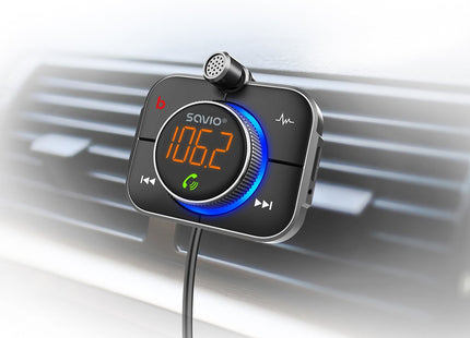 EAN 5901986047810 - Savio TR-14 Transmiter FM z Bluetooth i ładowarką PD 87,6 - 107,9 MHz Bluetooth/USB Negro imagen 8