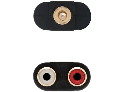 Adaptador De Audio Estéreo 2xrca-H A Jack 3.5mm-M · Negro