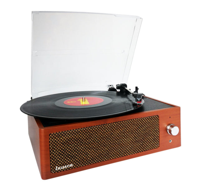 Lauson Xn092 Madera Tocadiscos Vintage 3 Velocidades Bluetooth Usb Grabación Mp3 Fm