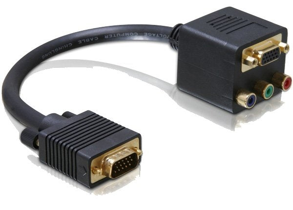 Delock Adaptador Vga Macho A Vga + 3x Cinchhembra