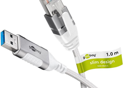 Goobay Ethernet-Adaptador Cable Usb-A 3.2 Gen1 > Rj-45, Slim 74377