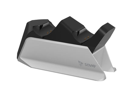 Savio Gcs-01 Estación De Carga Doble Para Pads Ps5, Dual Sense, Usb, Negro