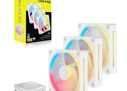 EAN 0840006688730 - Corsair iCUE LINK LX120-R RGB Carcasa del ordenador Ventilador 12 cm Blanco 3 pieza(s) imagen 3