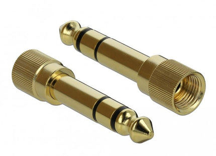 Delock Cable Estéreo De 3,5 Mm, 3 Pines Macho A Macho Con Adaptador De Tornillo De 0,5 M