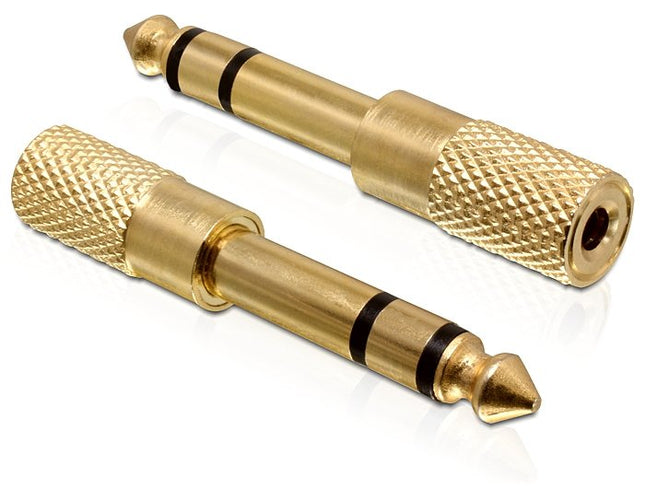 Delock 65361 Adaptador Jack 3,5mm -> 6,3mm H/M Gold