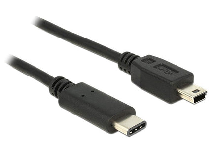 Delock Cable Usb Type-C  2.0 Macho> Usb 2.0 Type-Mini-B Macho 0.5 M Negro