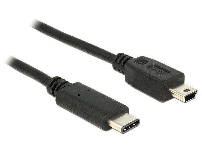Delock Cable Usb Type-C  2.0 Macho> Usb 2.0 Type-Mini-B Macho 0.5 M Negro