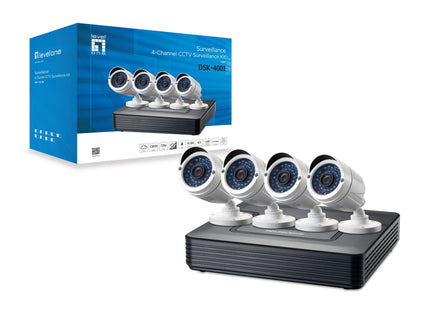 Levelone Ipcam 4-Kanal        Fix  Out H.264 Ir 4xcam Inkl.