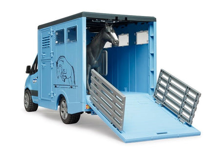 Bruder Camion Mercedes Benz Sprinter Para Transporte Equino. Incluye 1 Caballo. 43x17x22 Cm