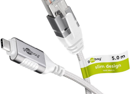 Goobay Ethernet-Adaptador Cable Usb-C 3.2 Gen2 > Rj-45, Slim 74389