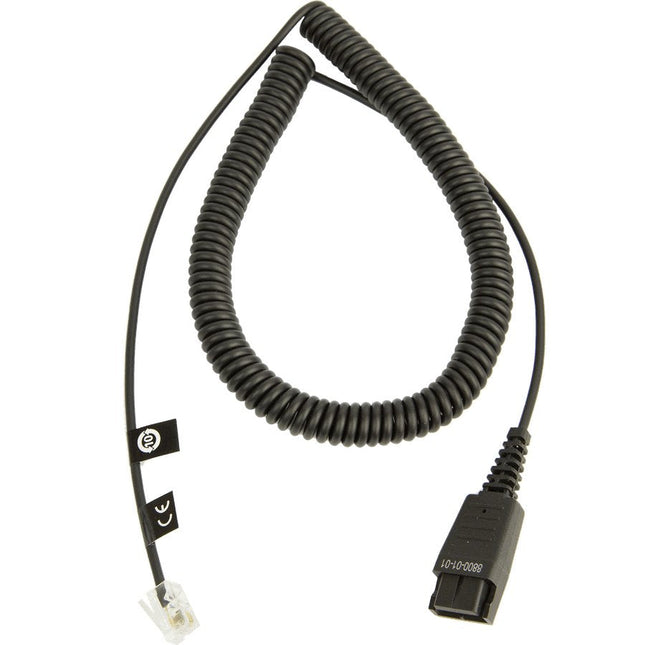Jabra 8800-01-01 Cable  Auricular / Audífono Qd -> Espiral Rj10