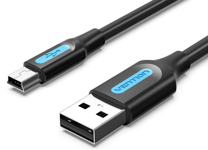 Cable Usb 2.0 Vention Combi Usb Macho Miniusb Macho 3m Negro
