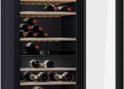 Vinoteca Bosch Hogar Serie Kwk36abga  6, Negra, 2 Zonas De Temperatura Kwk36abga