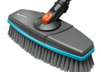Gardena Cepillo Con Mango Cleansystem Suave, Cepillo Para Lavar Gris/Turquesa, Banda De Plástico Suave En Todo El Perímetro 18810-20