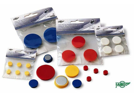 Faibo Iman Redondo Para Pizarra Magnetica 40mm Negro De 10 Unidades