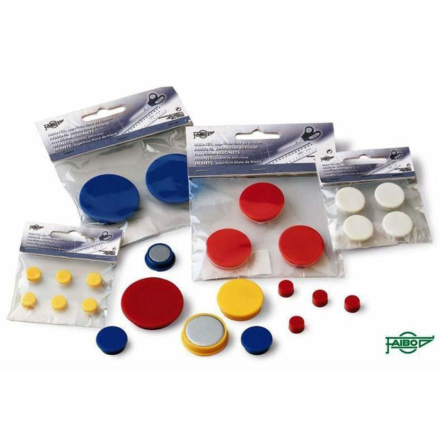 Faibo Iman Redondo Para Pizarra Magnetica 40mm Negro De 10 Unidades