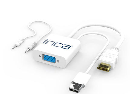 Inca Ivth-01 Adaptador Convertidor Vga A Hdmi Usb Audio Macho-Hembra Hdmi