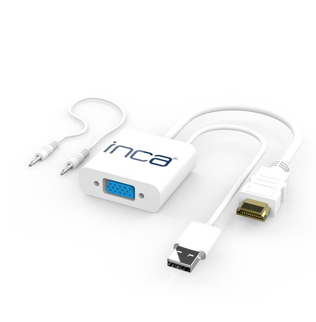 Inca Ivth-01 Adaptador Convertidor Vga A Hdmi Usb Audio Macho-Hembra Hdmi