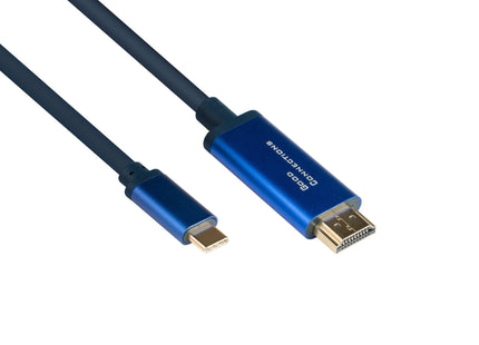 EAN 4014619554676 - Alcasa 4520-CSF030B adaptador de cable de vídeo 3 m USB Tipo C HDMI tipo A (Estándar) Azul imagen 1