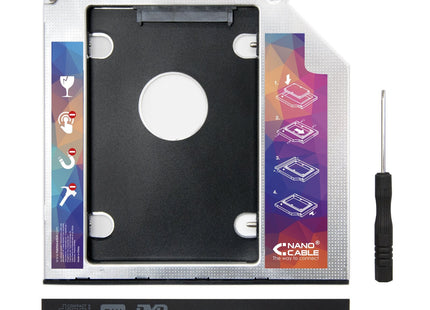 Nanocable Adaptador De Disco Duro De 9.5 Mm Para Unidad Optica De 12.7 Mm En Portatil