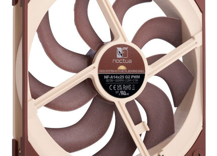 EAN 9010018100617 - Noctua NF-A14X25 G2 PWM sistema de refrigeración para ordenador Carcasa del ordenador Ventilador 14 cm Be imagen 2