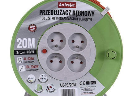 EAN 5901443113577 - Activejet AJE-PB/20M base múltiple 4 salidas AC Interior Gris, Cal imagen 1