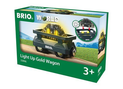 Brio Vagón De Oro Mundial Con Luz. 33896