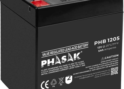 Batería Phasak Phb 1205 Compatible Con Sai Ups Phasak Según Especificaciones