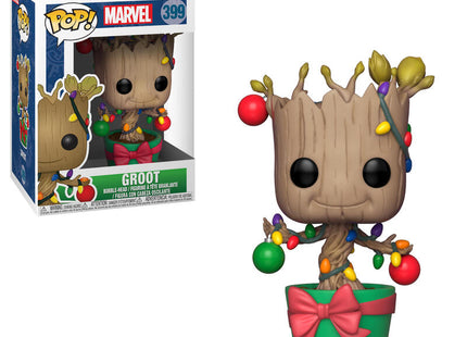 Figura Pop Marvel Holiday Groot With Lights & Ornaments