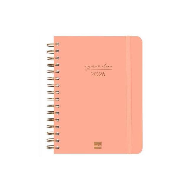 Finocam Agenda Espiral Alma E10-155x212mm 1dp Tapa Dura Coral 2026