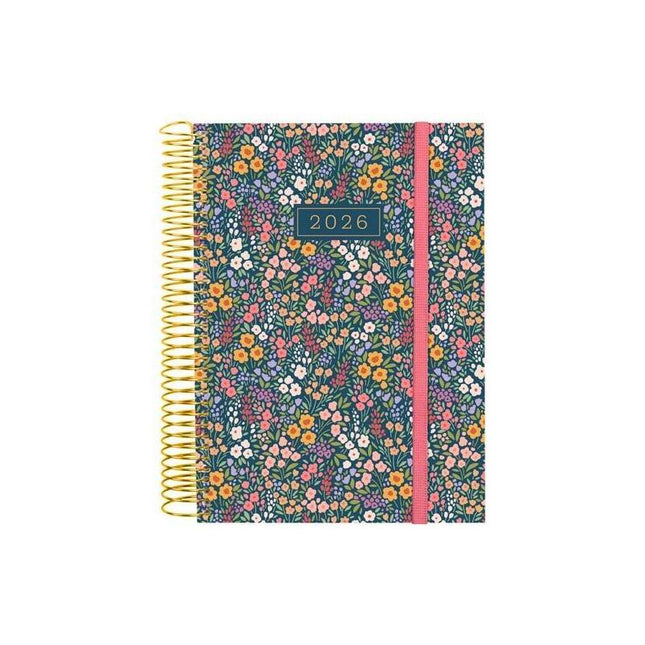 Finocam Agenda Espiral Design Collection E10-155x212mm 1dp Tapa Pp Flora 2026