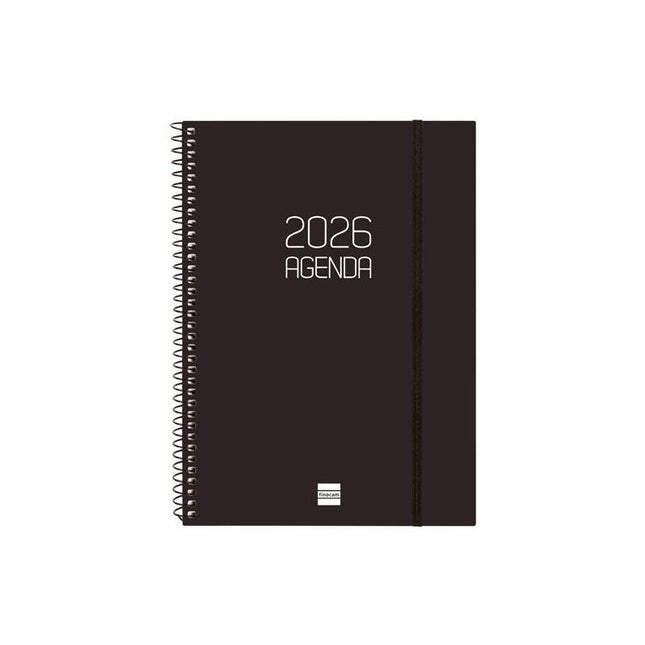 Finocam Agenda Espiral Opaque E10-155x212mm Svh Tapa Pp Negro 2026