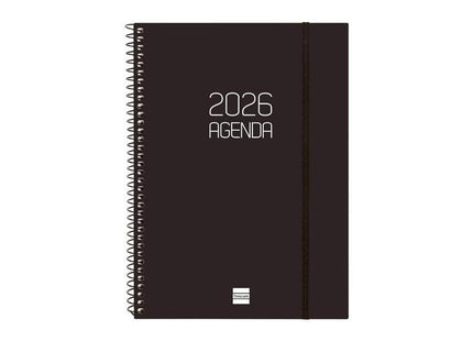 Finocam Agenda Espiral Opaque E10-155x212mm Svv Tapa Pp Negro 2026