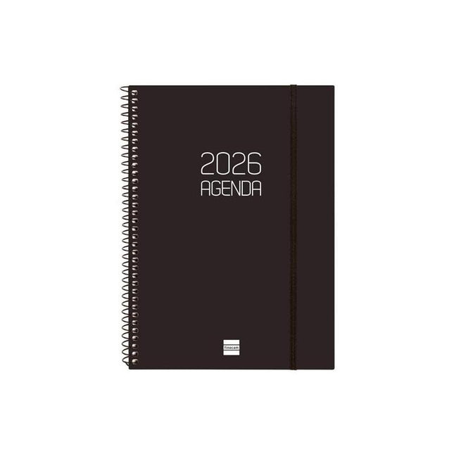 Finocam Agenda Espiral Opaque E10-155x212mm Svv Tapa Pp Negro 2026