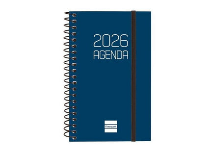 Finocam Agenda Espiral Opaque E3-79x127mm Svh Tapa Pp Azul 2026