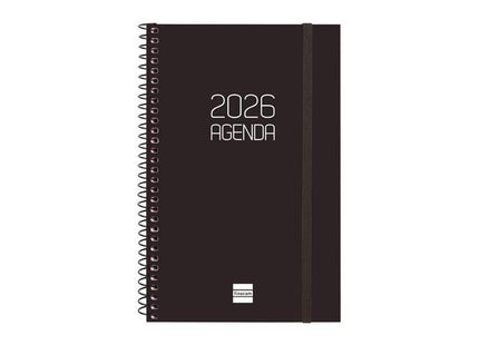 Finocam Agenda Espiral Opaque E5-117x181mm Svh Tapa Pp Negro 2026