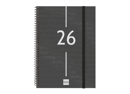 Finocam Agenda Espiral Year E10-155x212mm Svv Tapa Pp Negro 2026