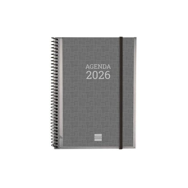 Finocam Basics Agenda En Catalan - Anual 2026 - Con Espiral - Personalizable - Formato E10 - 162x14x212mm - Semana