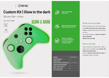 Funda Protectora De Silicona + Grips Para Mando Xbox Series X S Y One Blade Custom Kit Glow In The Dark
